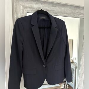 Ann Taylor Navy Single-Button Tailored Blazer